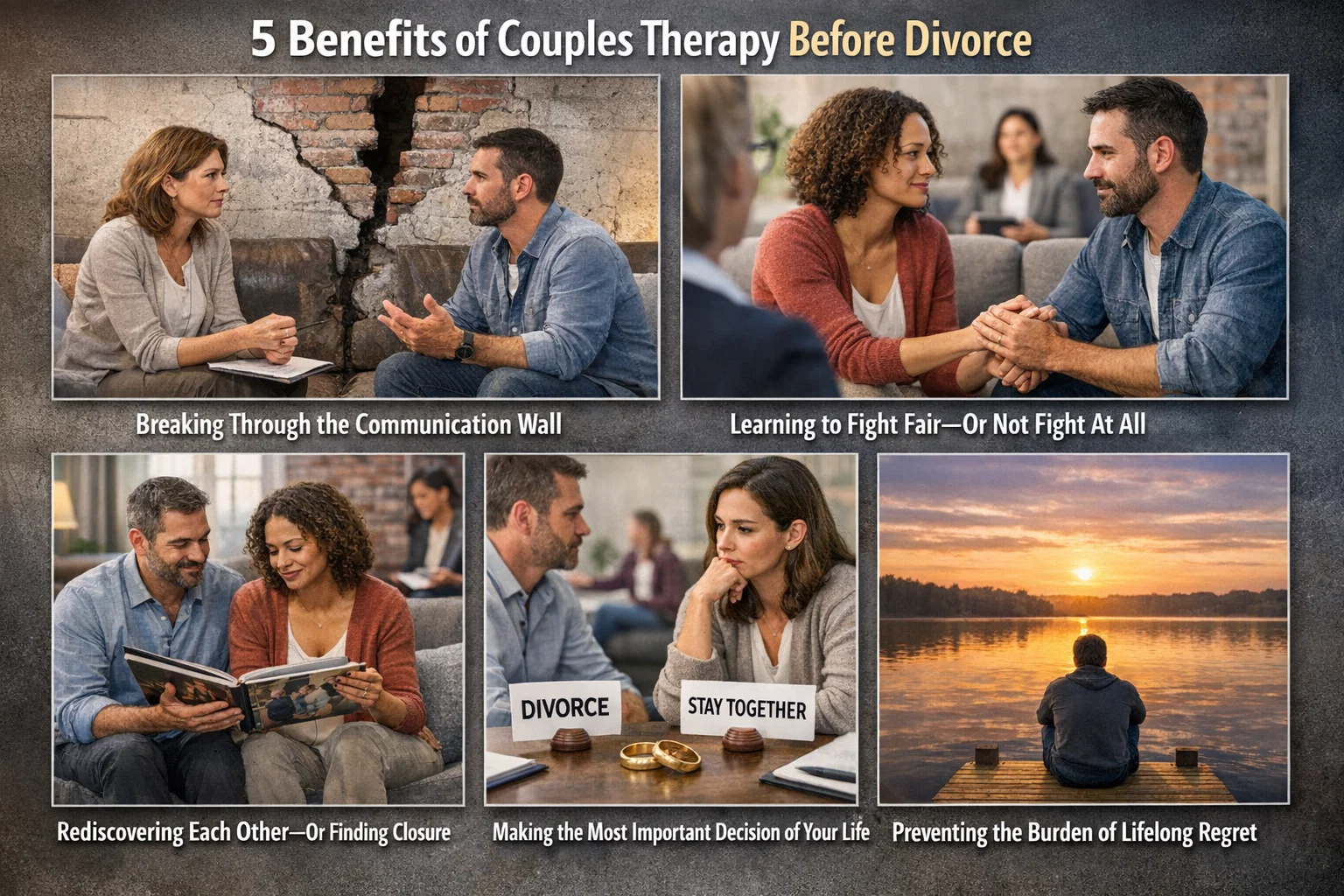 5 Benefits of Couples Therapy Before Divorce